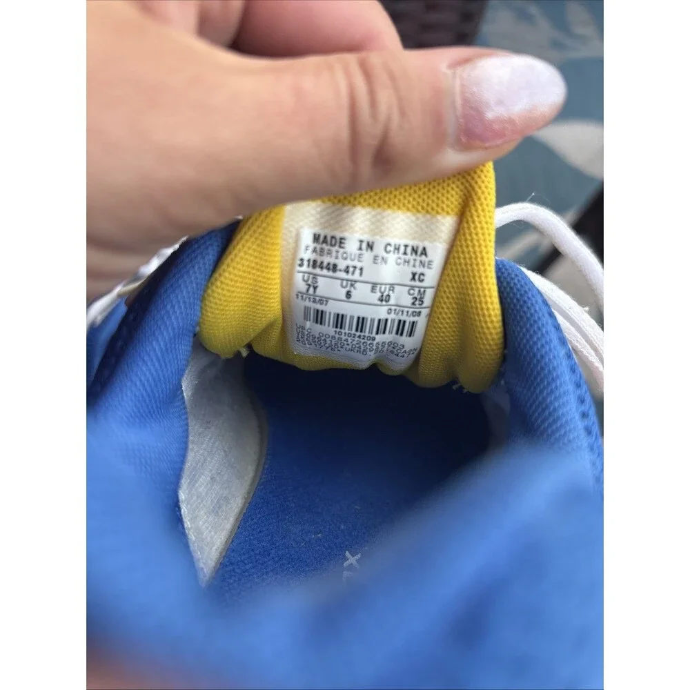 Nike Shox Remix II Girls Sz 7Y #318448-471 Blue, White& Yellow Running Athletic